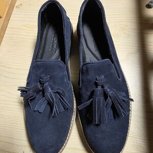 THE FLEXX Navy Tassel Loafers